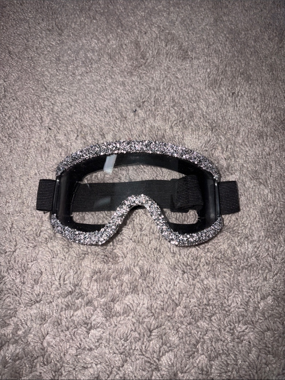 Stylish fashion Sparkle Silver Glitter Ski/Snowboard goggles